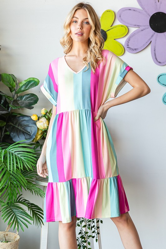 Pastels in Stripes Dress