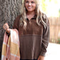 Ready or Not Waffle Quarter Zip- Espresso