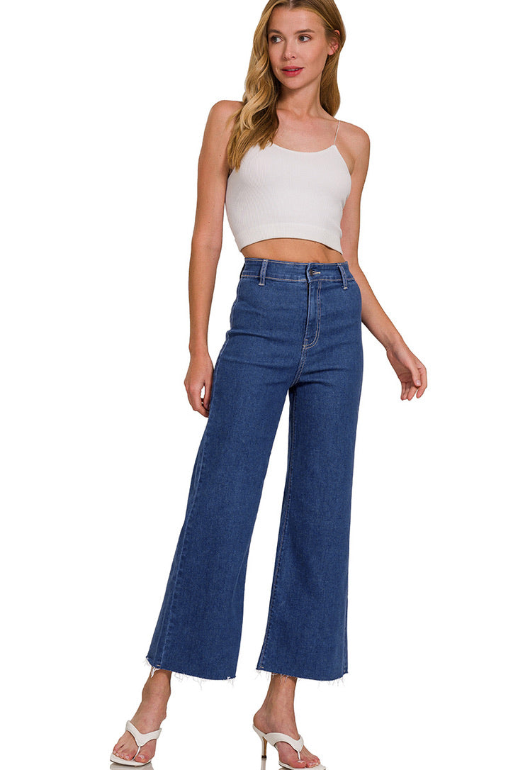 High Waist Wide Leg Flare Jeans