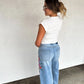 Evie Floral Embroidered Jeans