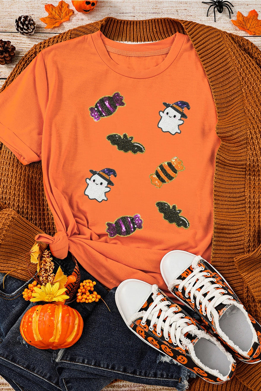 Trick or Treat Yourself Sequin Tee