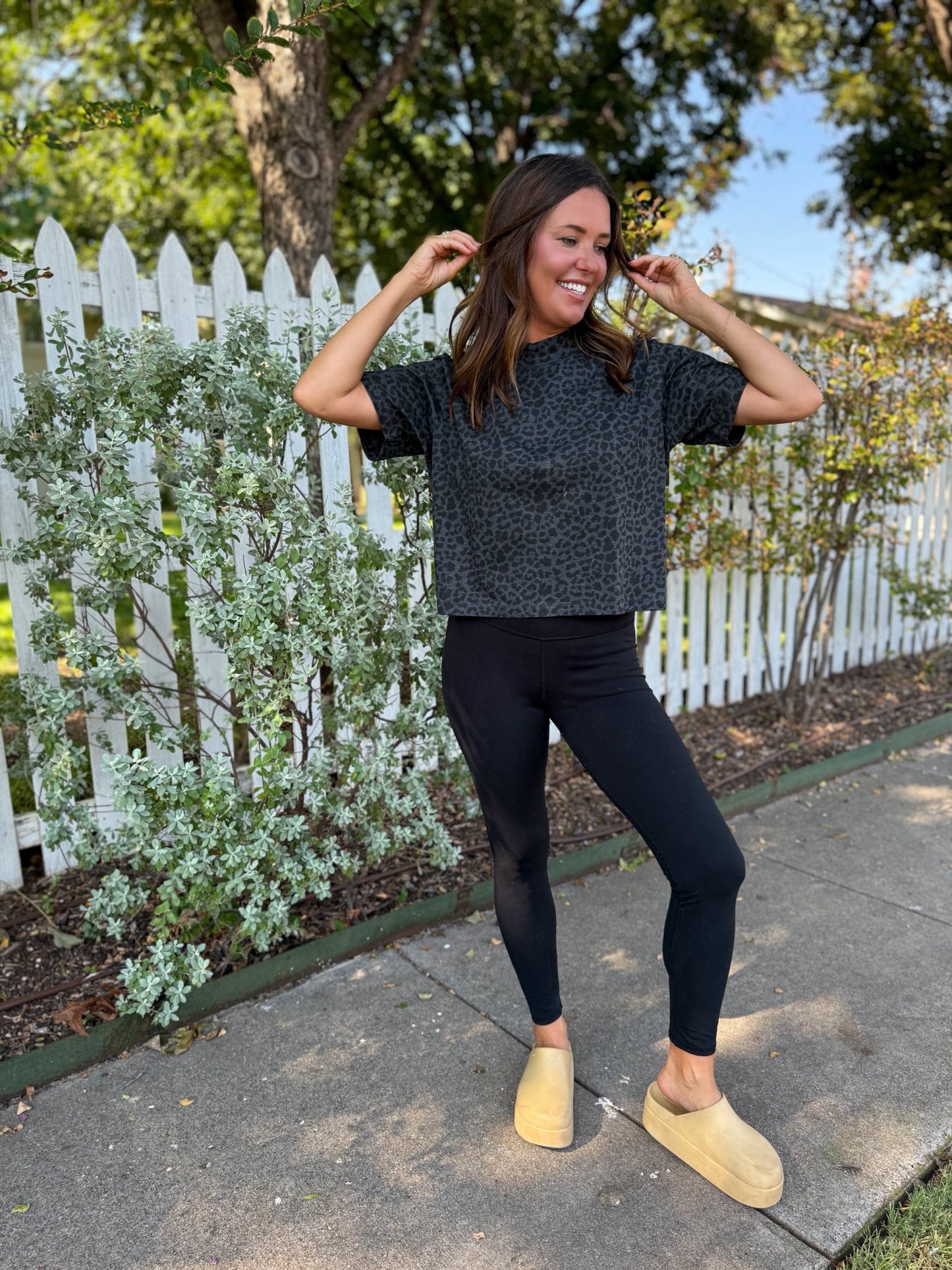 Leopard Cropped Boxy Tee