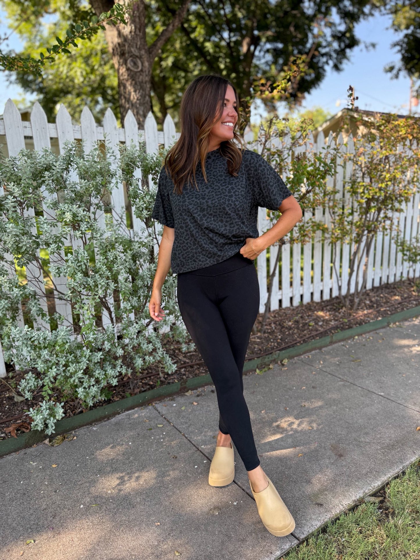 Leopard Cropped Boxy Tee