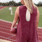 Tailgate Romper- Maroon