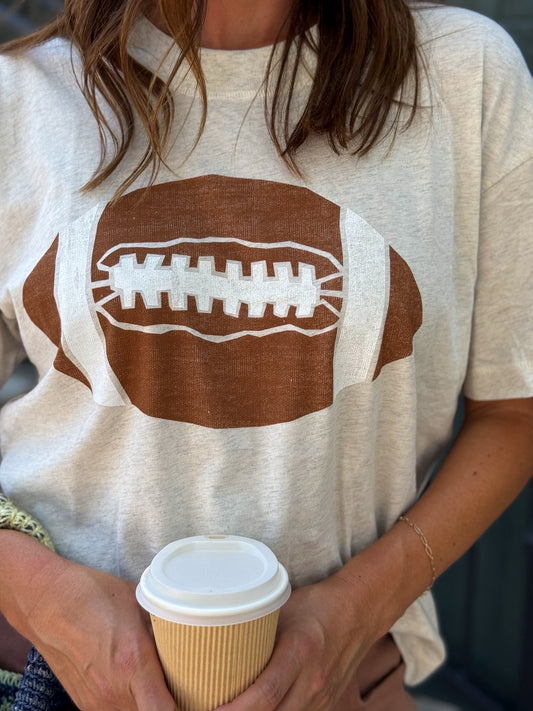 Linen Football Tee