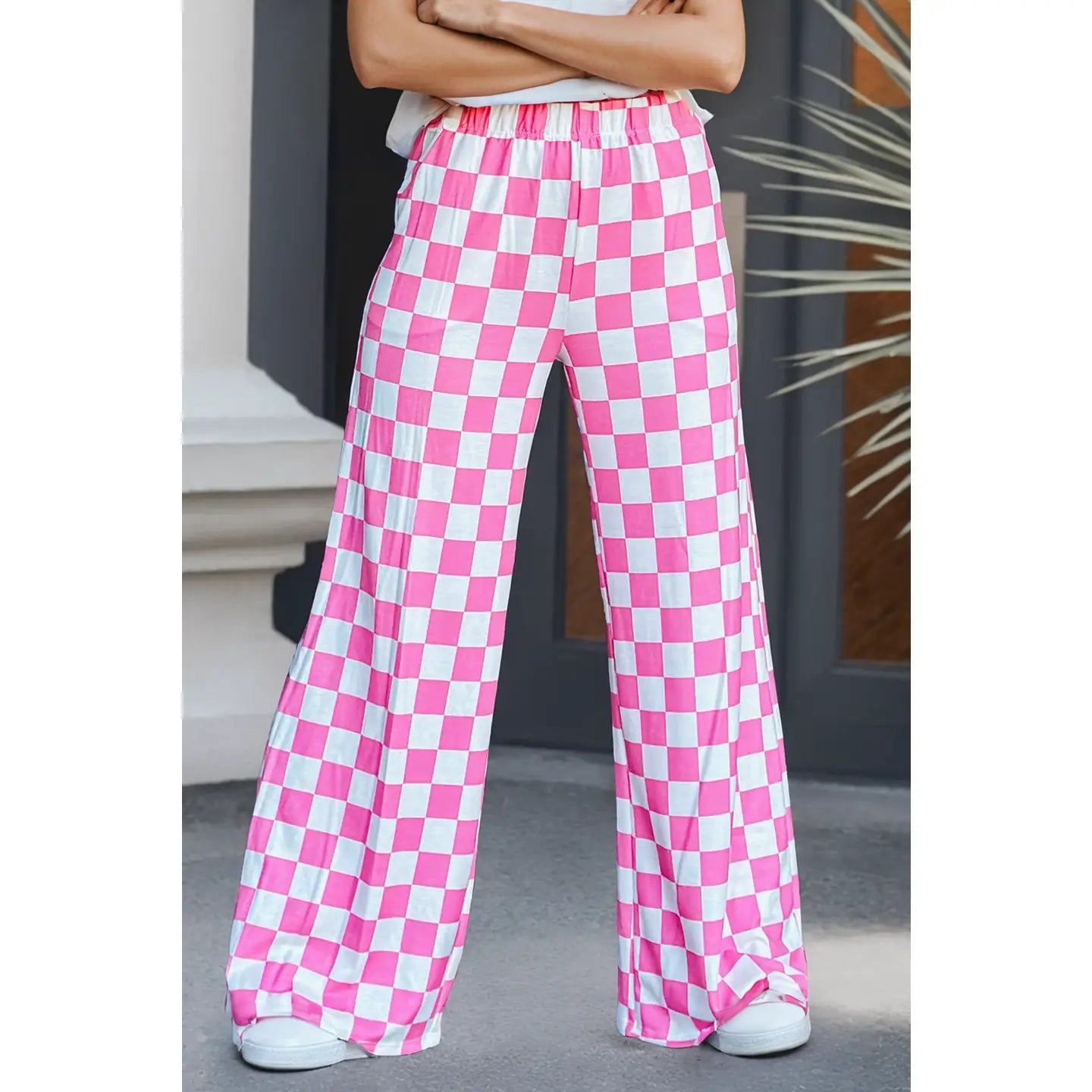 Pink Checkered Pants