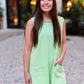 Effortless Mineral Wash Romper - Lime