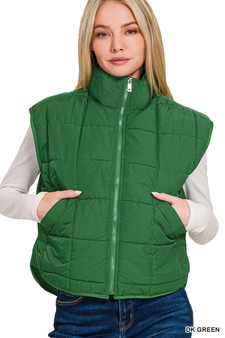 Puffer Vest- Green