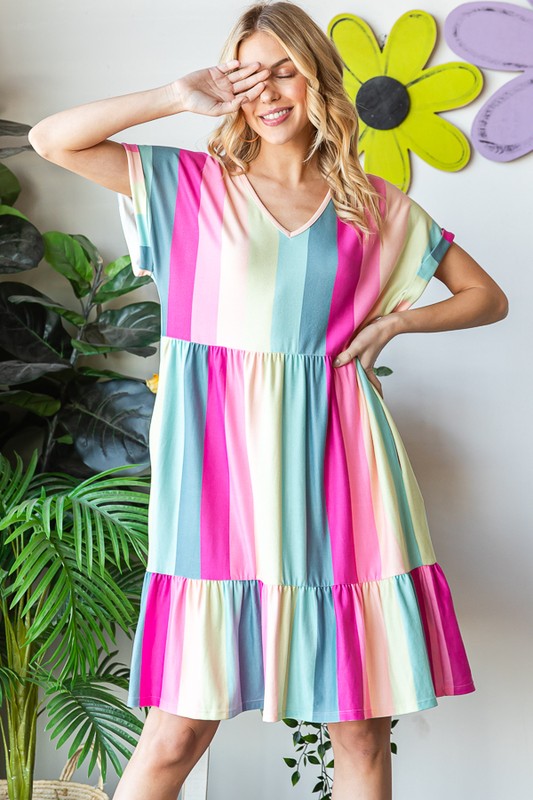 Pastels in Stripes Dress