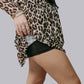 Leopard Mesh Ruffle Skort