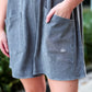 Effortless Mineral Wash Romper - Charcoal