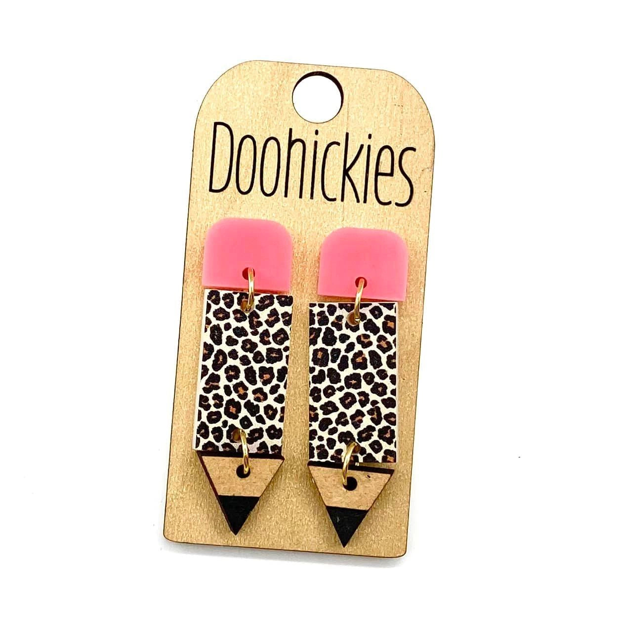 2" Lil' Pencil Acrylic Dangles - Teacher Earrings