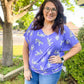 Lavender Tiger Print Poncho Top