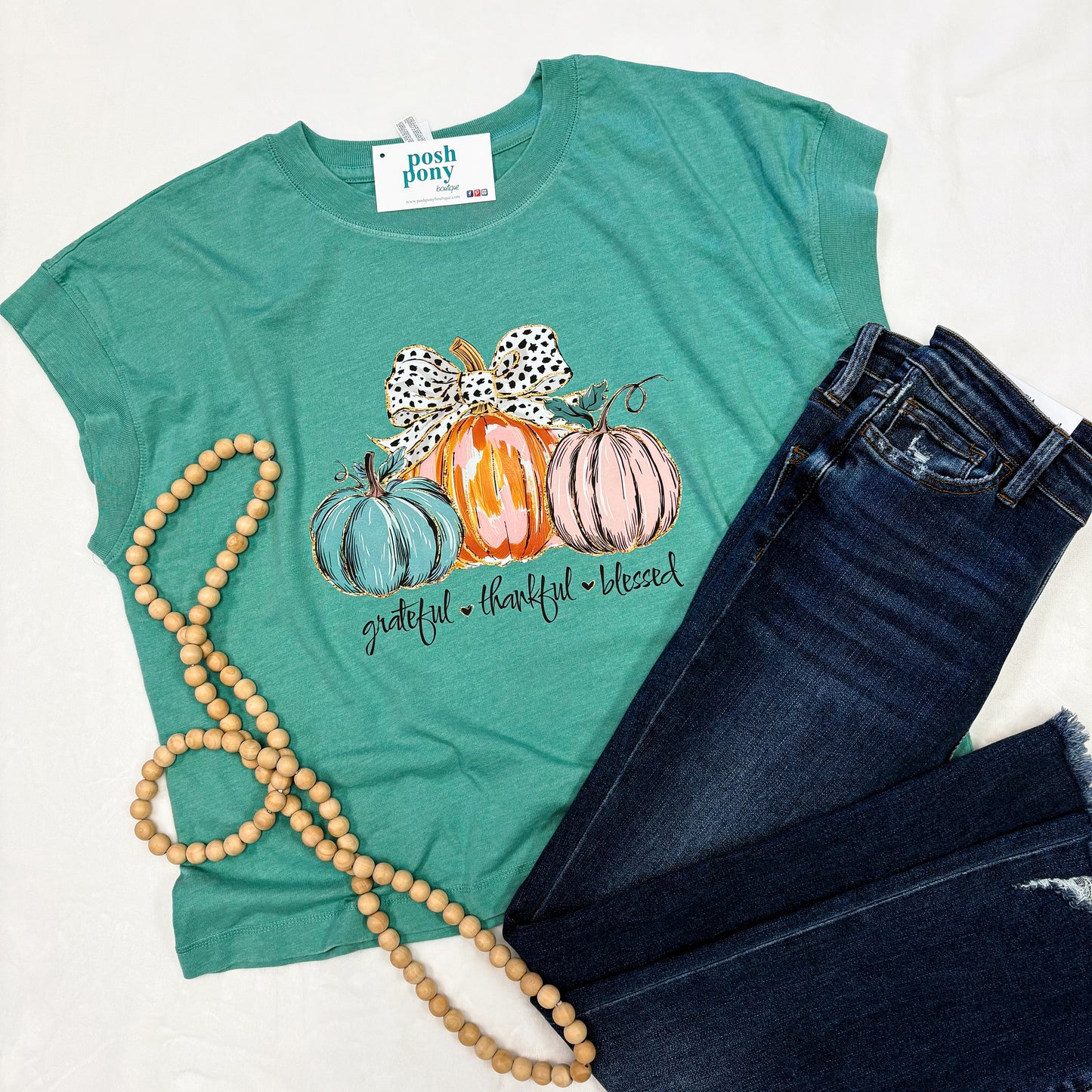 Grateful Pumpkin Trio Top