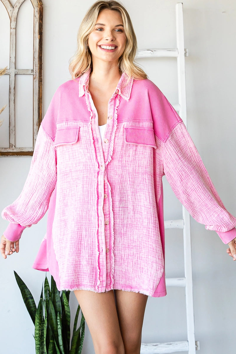 Shades of Pink Button Down