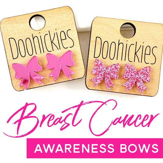 Pink Ribbon Earrings