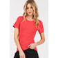 Basic Red Ribbed Tee