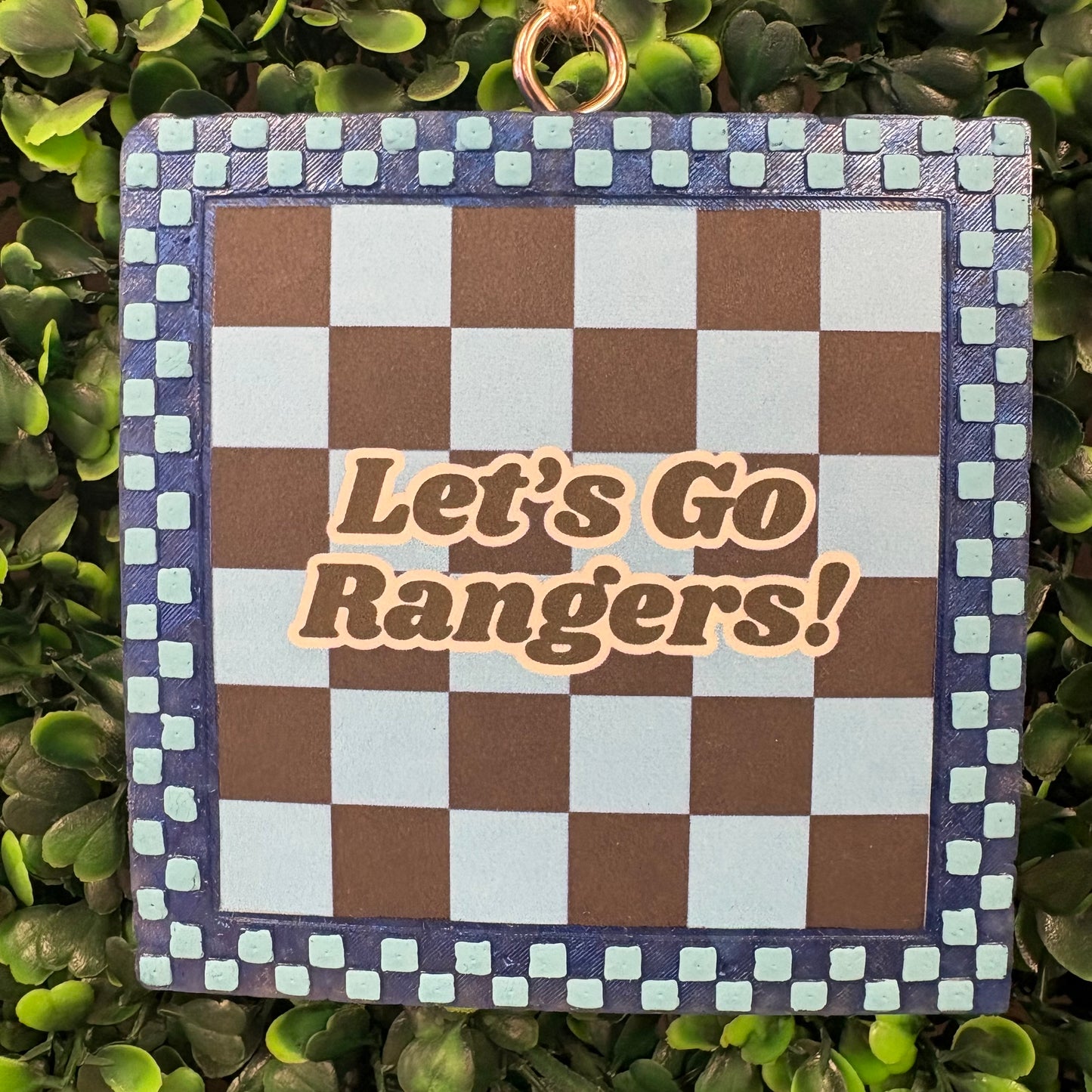 Square Checkered School Spirit Car Freshie