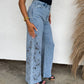 Floral Charm Wide Leg Jean