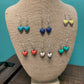 Faux Stone Heart Dangle Earrings