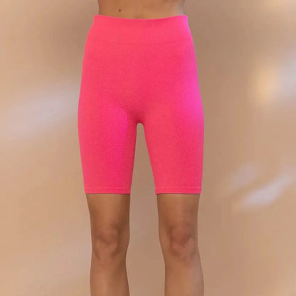 Athletic Bike Shorts-Hot Pink
