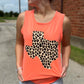Texas Leopard Neon Coral Tank