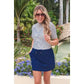 Solid Navy Skort