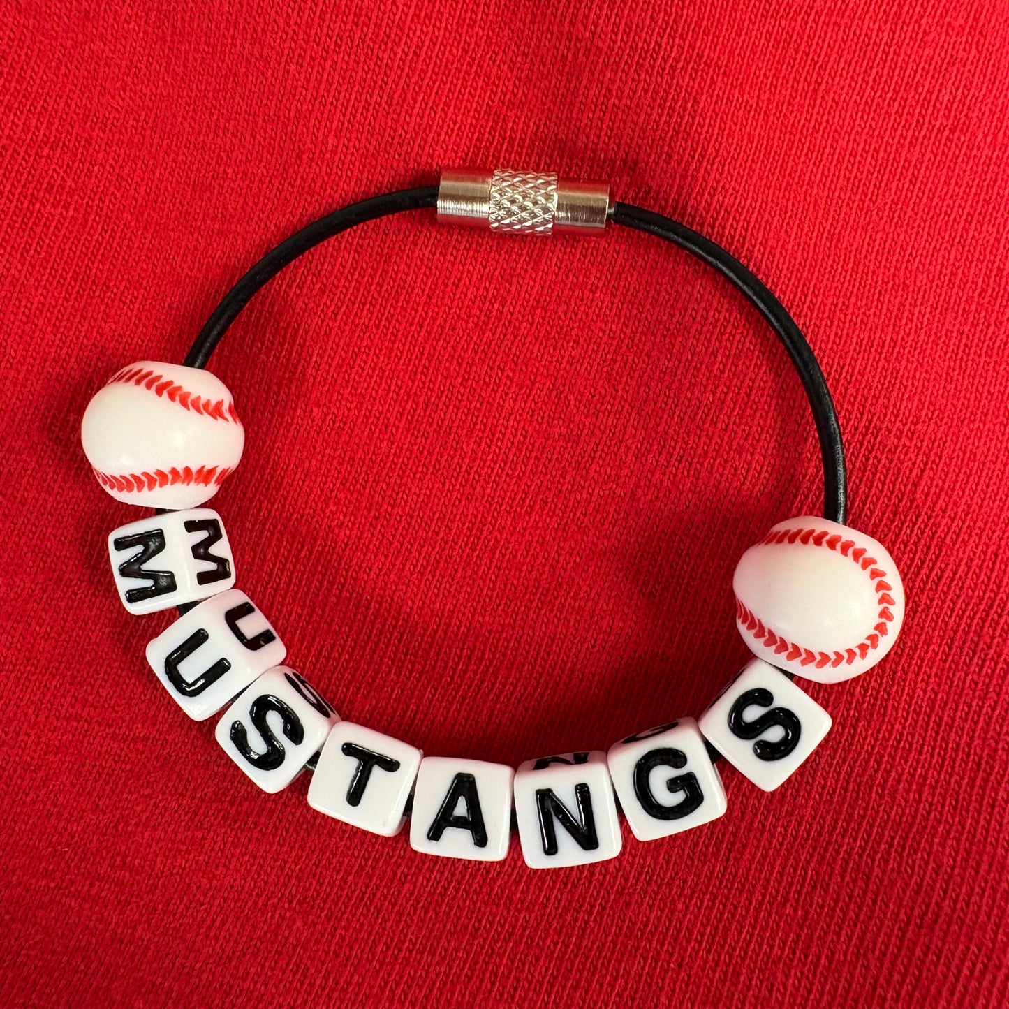 Baseball Beaded Sports Bag Charm