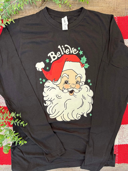 Believe In Santa Long Sleeve Tee