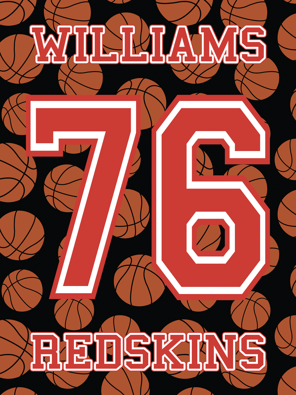Personalized Name and Number Sports Blankets