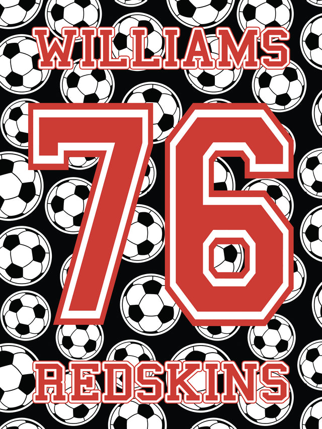 Personalized Name and Number Sports Blankets