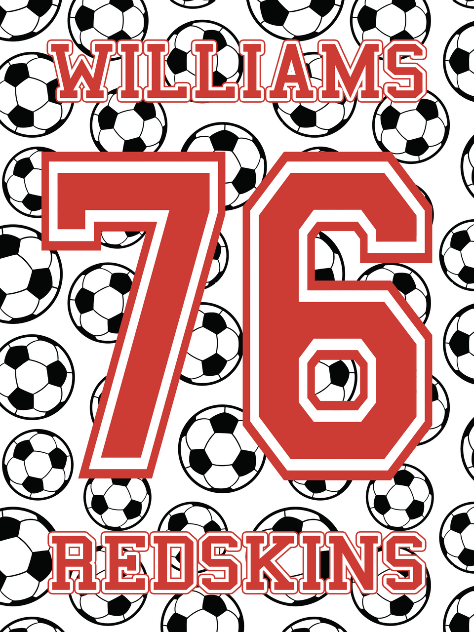 Personalized Name and Number Sports Blankets