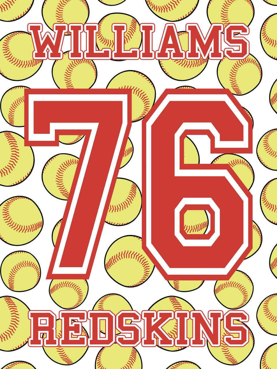 Personalized Name and Number Sports Blankets