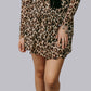 Leopard Mesh Ruffle Skort