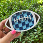Checkered Football Car Freshie