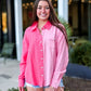 Everyday Gauze Top - Bright Coral Combo