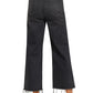 High Rise Washed Black Cropped Jeans