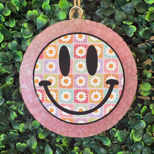 Spring Smiley Car Freshie