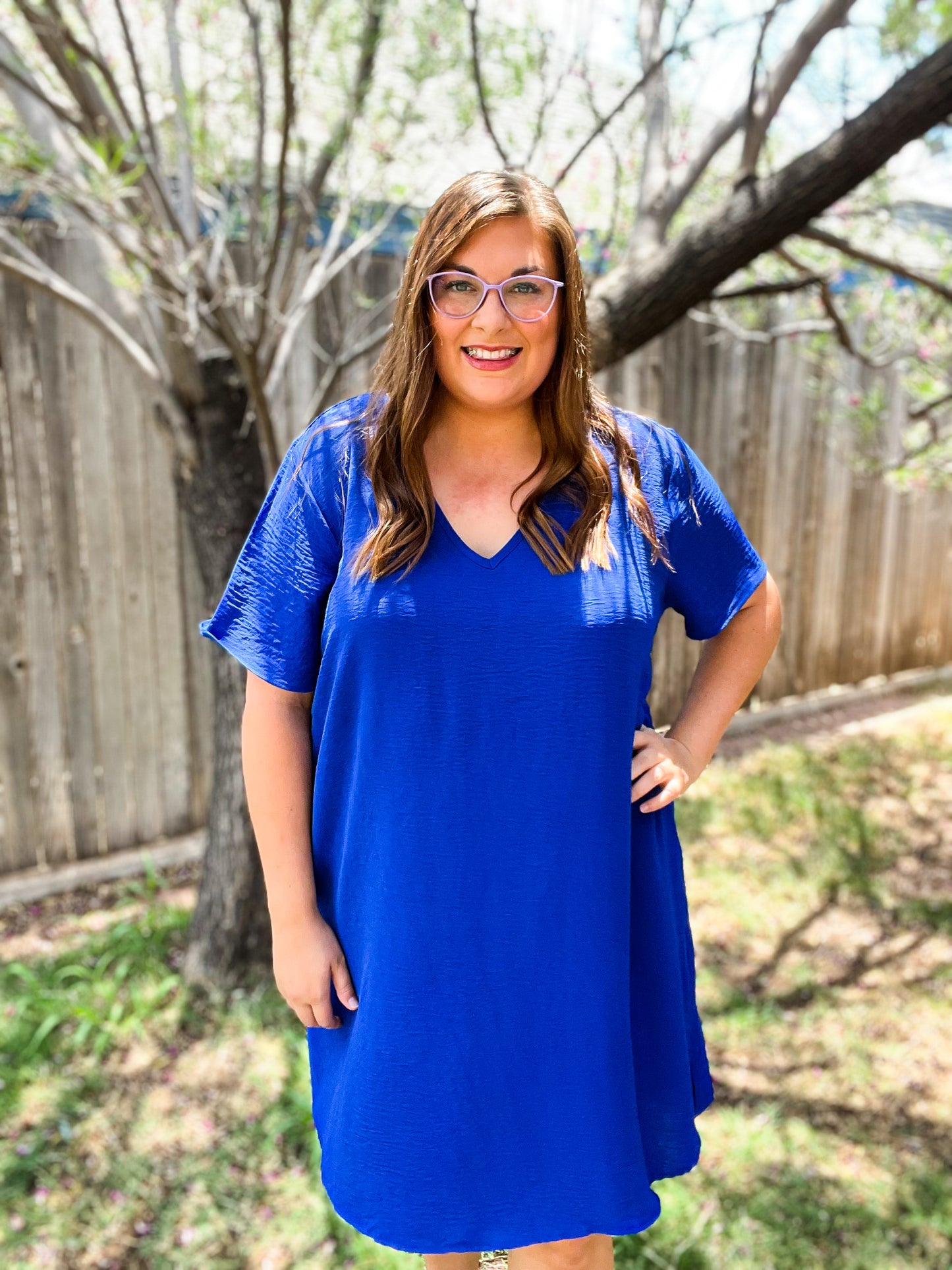 Everyday Shift Dress - Royal Blue