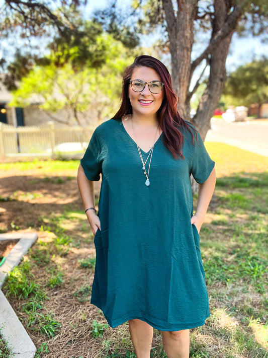 Everyday Shift Dress - Spruce