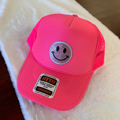 Happy Summer Embroidered Foam Trucker Hat