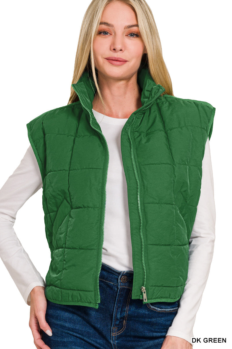 Puffer Vest- Green