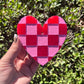 Checkered Heart Car Freshie
