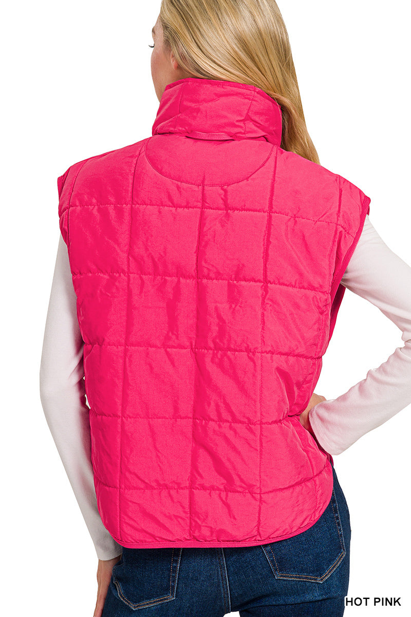 Puffer Vest- Pink