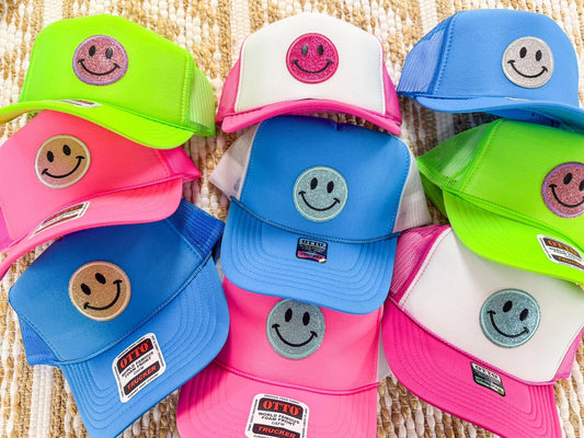 Happy Summer Embroidered Foam Trucker Hat