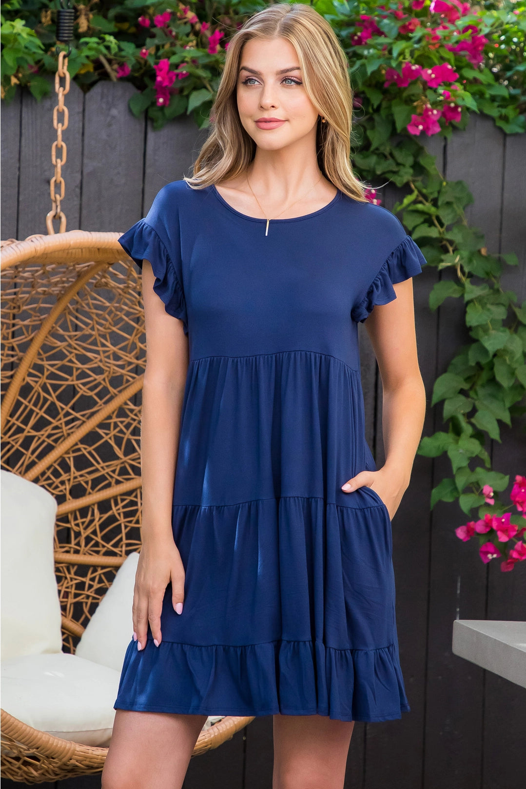 Just For You Dress - Navy