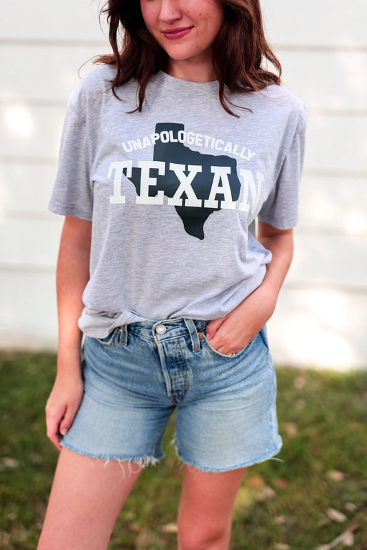 Unapologetically Texan - Light Grey Heather