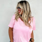 Riley Boyfriend Patch Pocket Tee - Pink