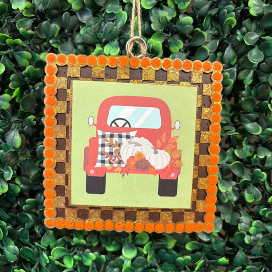 Fall Pumpkin Truck Car Freshie