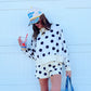 Polka Dot Crop Sweatshirt
